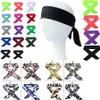 22styles Sport Headbands Yoga Hair Band Camouflage Tie Back Stretch Sweatbands Basketball Hairband Moisture Wicking Running Scarves GGA3516