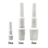 Q005 CE013 Rökning Accessory Quartz Ceramic Nail 10mm 14mm 18mm Manligt glas Vatten Pipe Ash Catcher Bong Pipes Tool Dab Rig Tips