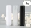 5ml化粧品の空のチャップスティックリップグロスリップスティックバームチューブとキャップ容器ブラックホワイトカラーSN66