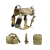 Taktisches Militär-Hundebekleidungswesten-Geschirr-Set mit Tasche, Molle-Haustierkleidung, Jacke, verstellbar, große Hunde, Patrouillenausrüstung, 1000D-Nylon