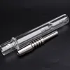 14mm glas rökning tillbehör NC kit vax dab med titan spets liten oljeplattor vattenrör
