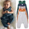 Meninas meninas meninos sem mangas cor sólida romper recém-nascido infantil de algodão jumpsuits 2020 verão moda boutique crianças escalando roupas m1762