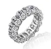 Vecalon 10 Styles Classic Frand Band Ring 925 Стерлинговые серебряные обручальные кольца для женщин для женщин