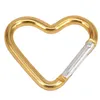 Heart Shaped Carabiner hook Aluminum Alloy Outdoor snap clip Hook Buckle for travelling camping hiking outdoor Colorful Key rings