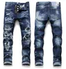 Einzigartige Herren-Jeans mit Bandeinsätzen, schmale schwarze Jeans, modische, schmale Passform, verwaschene Motorrad-Denim-Hose, Patches, Hip-Hop-Hose