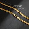 5 мм 18 тыс. Позолоченные цепи Плоские ожерелья для мужчин Женщины Мода Хип-хоп Ювелирные Изделия Аксессуары Подарок с Матем высокого качества 20 дюймов