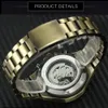 Good News Winner Men Automatic Watch New Vintage Bronze Mechanical Watch 10m Waterproof Stainless Steel Business Watch209e