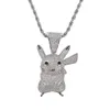 New cartoon character pendant zircon hip hop necklace for free postage