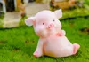 1 шт Cute Pink Pig Свиньи Китай Модель Статуя Фигурка Crafts Рисунок орнамента Миниатюрные девушки Главная Украшение номера