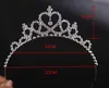 Cabeças lindas e brilhantes Crystal Bridal Tiara Party Sier Sier Bated Crown Hairband Wedding Acessórios 0418