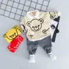 ZWXLHH 2019 Nuovo stile Baby Boy Girls Set di abbigliamento Bambini Abbigliamento per bambini Completo Toddle Bear Head T Shirt Pantaloni Abito casual SH190907