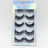 50 Paar 3D mink wimpers natuurlijke valse wimpers lange wimpersextensie faux nep oog lashes make -upgereedschap 5pairs/set