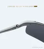 Retro aluminium zonnebrillen gepolariseerde lens vintage zonnebril nacht vision -bril voor menwomen rechthoek zonnebrillen sport buiten4643634