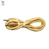 Cable auxiliar de Audio trenzado colorido 1,5 m 3,5mm onda AUX extensión macho a macho estéreo coche aux cable Jack para teléfono Samsung PC MP