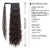 Brésilien Vierge Naturel Noir Clip En Bande Élastique Cravates Cordon Maïs Bouclés Ondulés Crépus Réels Cheveux Humains Queue De Cheval Extensions de Cheveux 140g gratuit