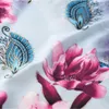 2019 Luksusowy Męski Odzież Floral Print Krótki Rękaw Mężczyźni Koszule Casual Slim Fit Tops Plus Size 5xl Koszula Koszulka Homme Manche Court 20