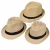 Kvinnors sommar strand solskydd hatt gå ut resor dekoration sol hatt ren färg strand halm hatt t3i5245
