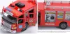 KDW Diecast Alloy Car Model Toy, Fire Rescue Vehicle& Truck, 1:50 Scale, Ornament, for Party Xmas Kid Birthday Gift, Collecting, 625046, 2-1