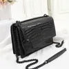 High quality luxury handbags purses crocodile style flap bag SUNSET CHAIN WALLET women chain shoulder bags fashion designer crossbody bag