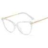 Flache Brille mit Metallbein, flache, schlichte Brille, Gafas-Brille, Brillen für Damen, Europa, Amerika, Retro-Schnittrahmen, Spiegel c#4188