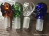 QBsomk Thick Bowl Piece for Glass Bong slides skull Bowls Pipes bongs smoking color heady wholesaler oil rigs pieces 14mm 18mm