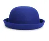 New Retail Little girls fedora hat Dome cap Children dress hats Kids caps felt hats wool felting Bowler hat1227674