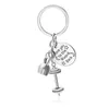 Jag älskar dig till månen Back Pendant Key Rings Moon Fitness Barbell Keychains Smycken Gåvor Mode tillbehör