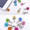 Bling diamante anti dust plug Universal 3.5mm telefone celular fone de ouvido para iphone 5 6 samsung htc ipad cor aleatória