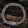 Bracciale Hip-Hop da uomo Hip Hop CZ Bracciali a catena cubana Miami lunghi 7 8 pollici Gioielli rock maschili