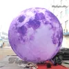 Personalized Large Purple Inflatable Moon Balloon Hanging/Ground Planet Air Blow Up LED Super Moon Ball For Concert And Night Club Decoration