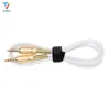 500 pçslot 1m 35mm aux macho para macho cabo de áudio banhado a ouro primavera proteger protetor para telefone carro alto-falante8060989