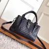 Top quality leather totes female large volume casual bags knitting real soft leather perfect hardware 30cm hasp handbags2210