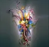 アールデコの高級ムラノガラスの壁のランプの花の芸術ランプLEDライト備品は、幅60cm幅と90センチのハイ