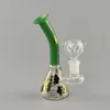 Recycler Glass Water Pipe: Mini Beaker Bong with 14mm Female Joint and Glass Bowl