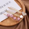 Europeisk och USA Hot Selling Fashion Women Hairpins Färgglada Pearl Crystal Heart Star Shaped Hair Clips Tillbehör