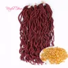 Bohemian mambo deusa loces 18inch crochet extensões de cabelo 24strandas tranças crochet ombre kanekalon trançando cabelo sintético para mulheres