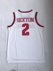 2019 Alabama Crimsontide NCAA Jerseys Sexton College Jerseys Shirts White Tops Fashion Hot School Retro Vintage Students Basketball Sport