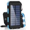 20000 mAh Novel Solar Powerbank Waterdichte Power Banks 2A Output Cell Telefoon Draagbare oplader