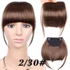 1pc 6 inch korte voorkant Neat Bangs Clip in Bang Fringe Hair Extensions Rechte Synthetische 100% Echt Natuurlijk Haarstukje