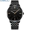 2020 CRRJU Fashion Men Watch Luxury Silver Black Rostfritt Steel Quartz Wristwatch Casual Sport Waterproof Clock Relogio Masculino5646906