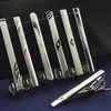 Silver Tie Clips 42 Colors 5.5 * 0.6 cm Męski Klips Biznesowy Klip Metal Krawat Krawat Krawat Krawat Krawat Krawat Boże Narodzenie Prezent Bezpłatny TNT FedEx