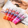 Lipgloss Peeloff gaat 24 uur mee Geen vlek Marine Collageen Lipstick Balm Plant Romantische Beer 6 Kleuren Make-up Hydraterende Lip M4942026