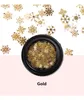 Christmas Snowflakes Hollow Gold Nail Art Sequins Silver Snowflake Mixed Design Decorative Nail Art Nail Accessories