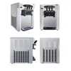 Commercial 3 Flavors Soft Ice Cream Machine Stainless Steel Electric Desktop Vending Machine