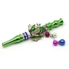 DHL Bling Blunt Holder Pipe à fumer Outil Métal Narguilé Embouchure Embouchure Pendentif Shisha Animal Crâne En Forme De Filtre Avec Bijoux Diamant