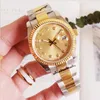 2020 New Arrival 36mm 41mm Lovers Watches Diamond Mens Women Gold Face Automatic Wristwatches Designer Ladies Watch186e