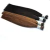 Stark lim i Tip Human Hair Natural Color 1B 14 16 18 20 22 24 Inch Malaysian Straight Keratin Hair Extensions 0 9G S180G EN LOT
