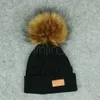 Çocuk Örme Beanie Şapka Çocuklar Elastik Düz Renk Kış Sıcak Kayak Kap Moda Kız Yumuşak Ponpon Topu Şapka TTA1685