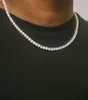 Hete hiphop gouden hanger ketting voor mannen sieraden met gouden vergulde tennisketen Crtoss ketting sieraden7619939