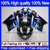 Corps Pour KAWASAKI ZZR 1100 CC ZX-11R 1990 1991 1992 Bleu noir 205MY.8 ZX 11R ZZR1100 ZX11 R ZZR-1100 ZX-11 R ZX11R 90 91 92 Carénage